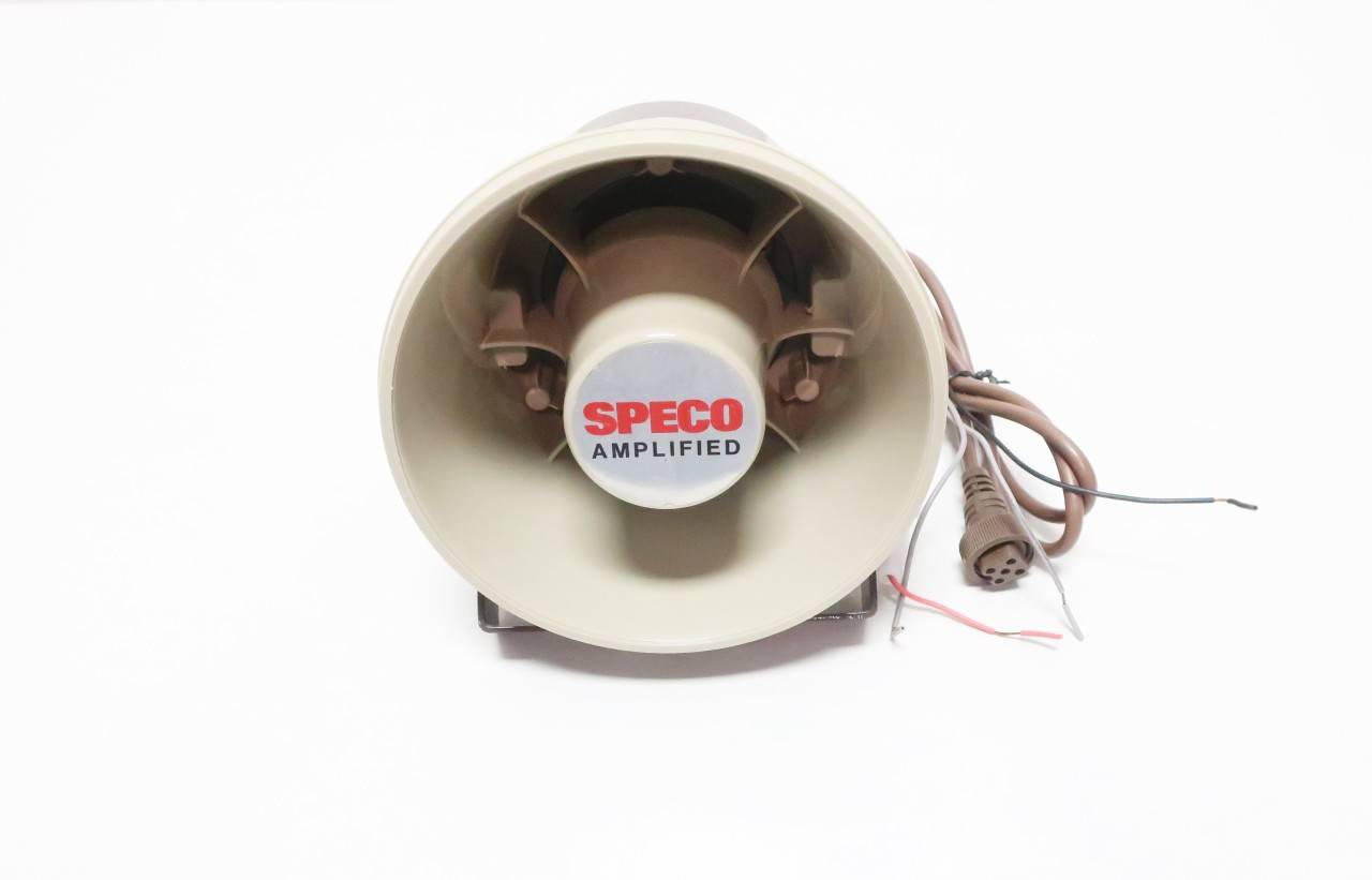 SPECO ASPC-20 Amplified Mobile PA Horn 6IN 20W 3-16OHM 12V-DC 