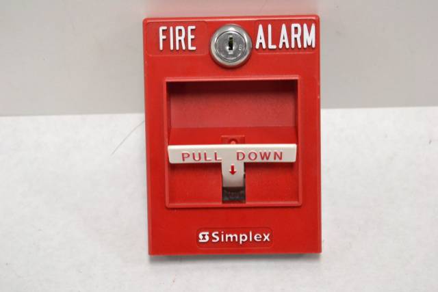 Simplex 596b 519 759b Signaling Device Pull Down Station Fire Alarm B295368