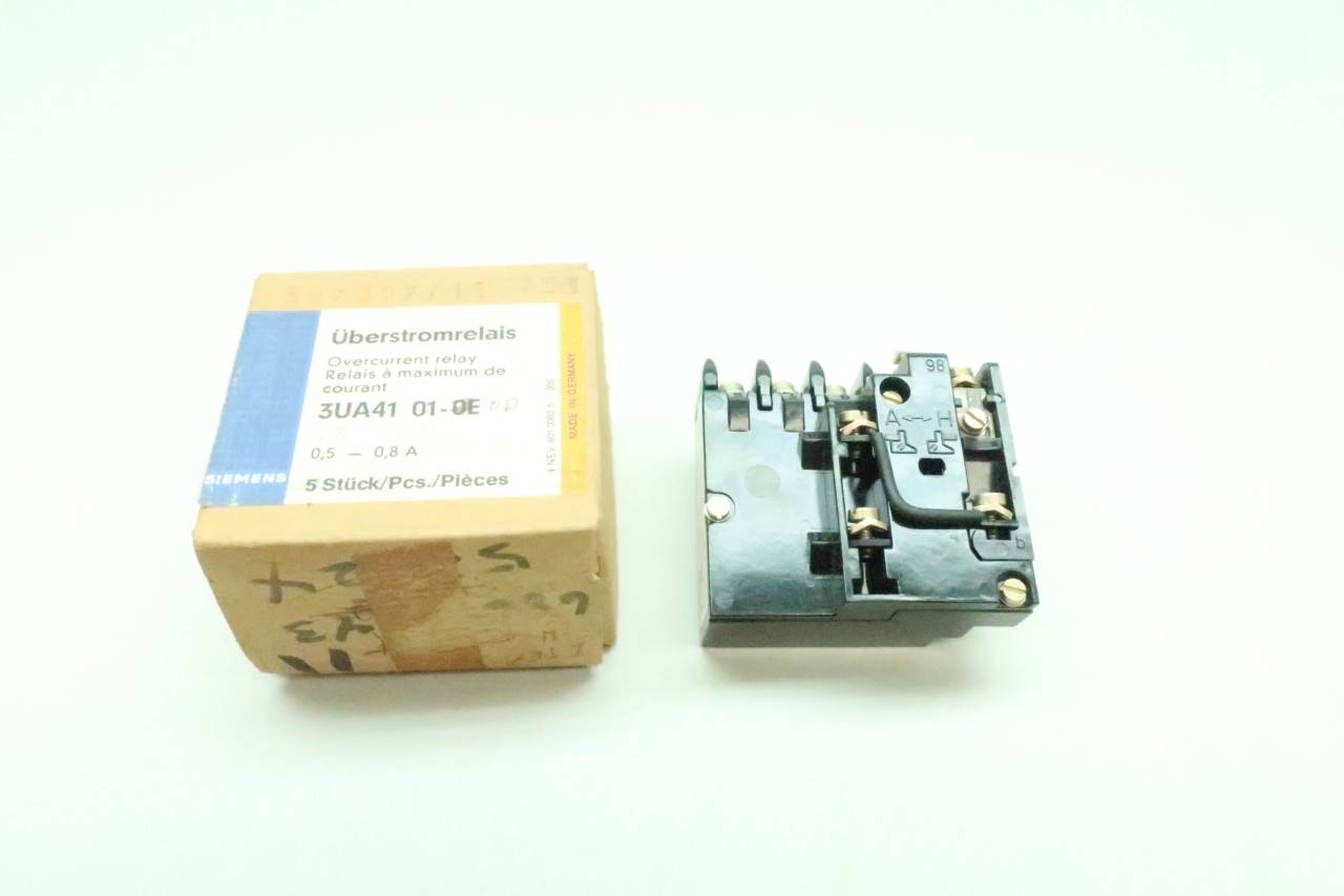 Siemens 3ua4 101 0d Overload Relay 0 3 0 5a Amp Siemens 3ua4 101 0d Overload Relay 0 3 0 5a Amp