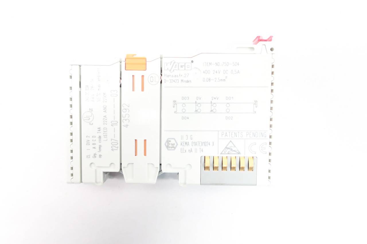 WAGO digital output terminal 750-504 4 Channel Digital Output 0,5A