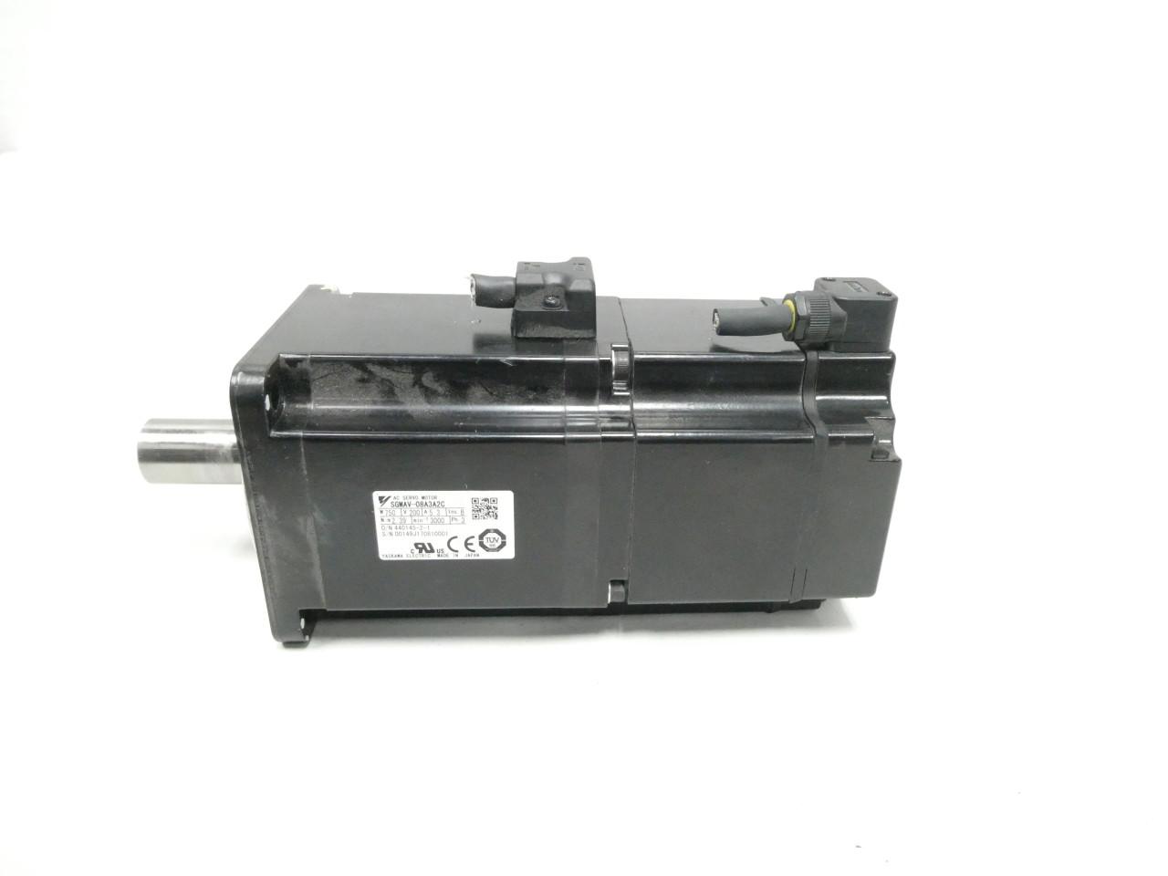 Yaskawa SGMAV-08A3A2C Servo Motor 3ph 750w 3000rpm 2.39nm 200v-ac