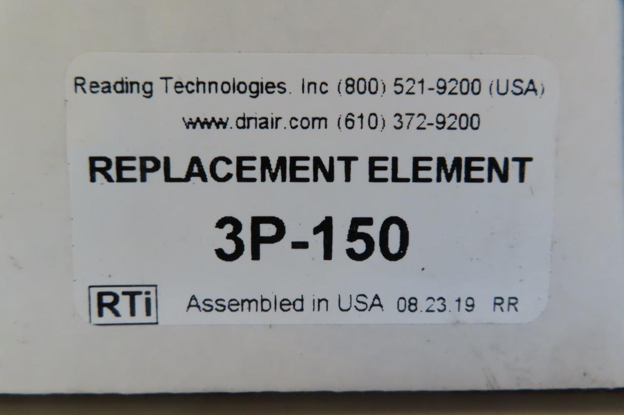 READING TECHNOLOGIES 3P-150 RTI ELIMINIZER Pneumatic Filter Element 