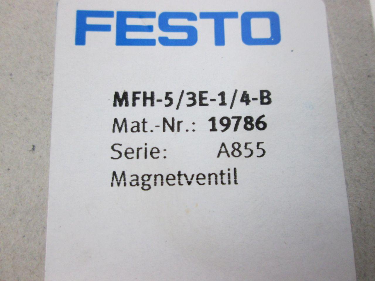 Festo MFH-5/3-E-1/4-B 19786 3-10bar Magnetventil 