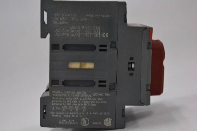 ABB OT45E3 GENERAL PURPOSE 60A AMP 600V-AC 3P DISCONNECT SWITCH B305190