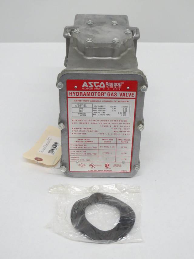 ASCO AH2D112A HYDRAMOTOR GAS VALVE ACTUATOR REPLACEMENT PART B308884