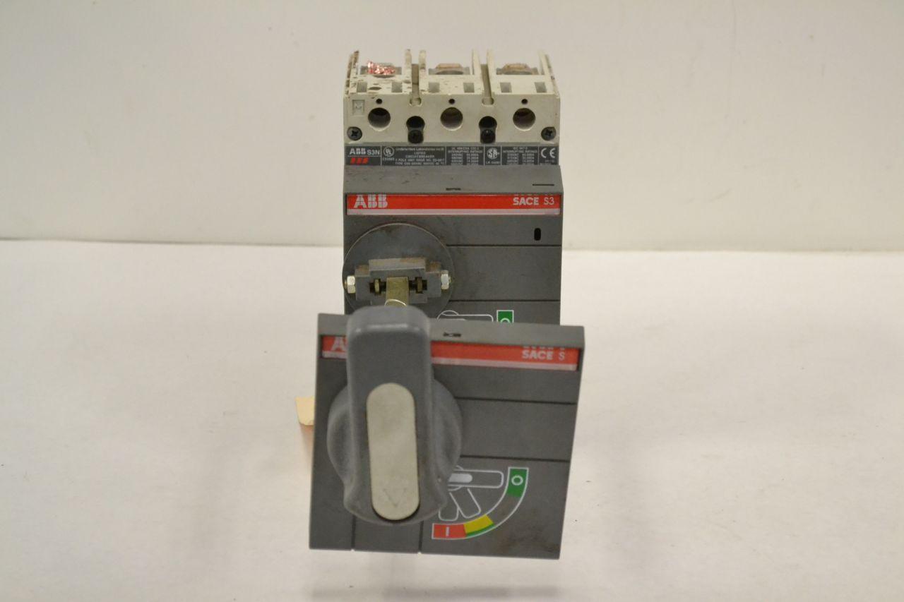ABB Sace S3 Breaker Disconnect S3N 125A 600V 3P Used