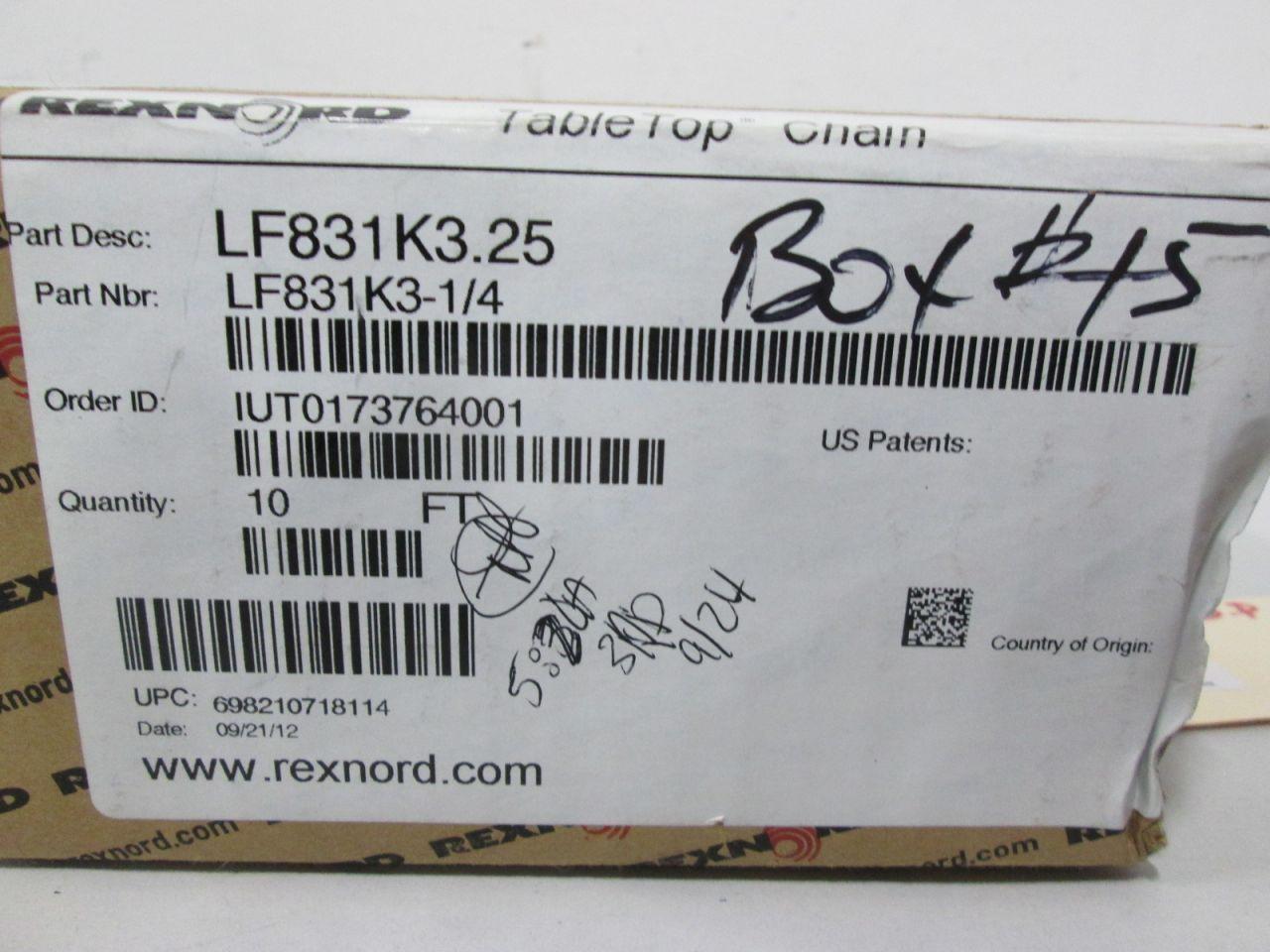 Rex Tabletop Chain LF831K3-1/4 