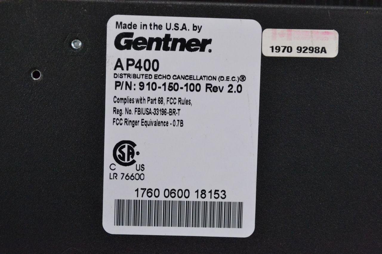 Gentner AP400 Distributed Echo Cancellation 910-150-100 Ver 2.01 100/240V 2 Amp 