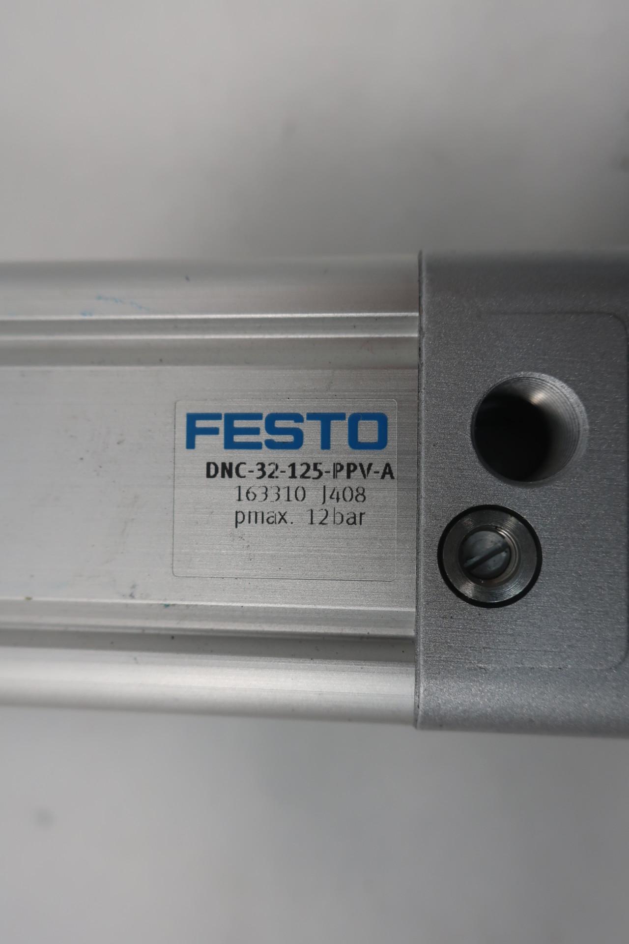 Festo DNC-32-125-PPV-A Double Acting Pneumatic Cylinder 32mm X 125mm 12bar 