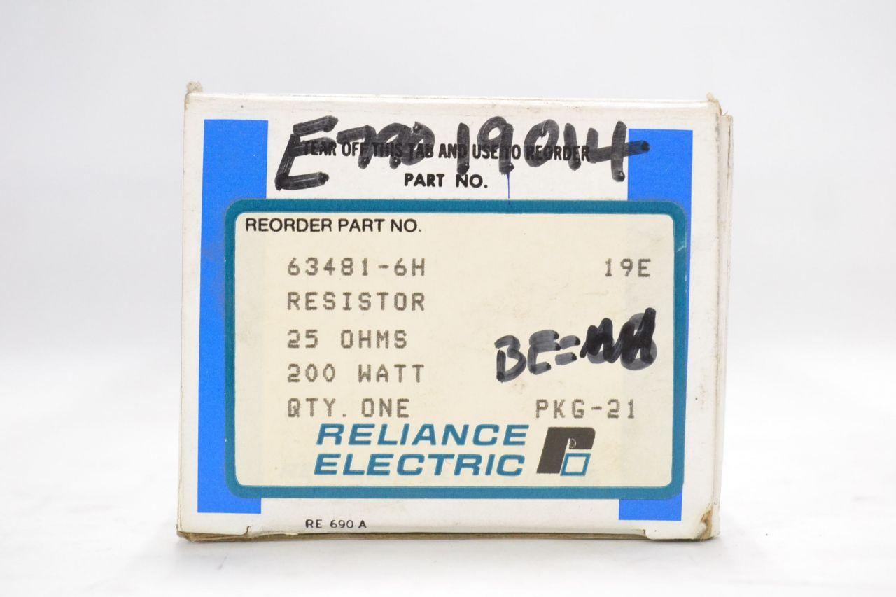 New Reliance Resistor 63481-6H 25 OHMS 200 Watt 