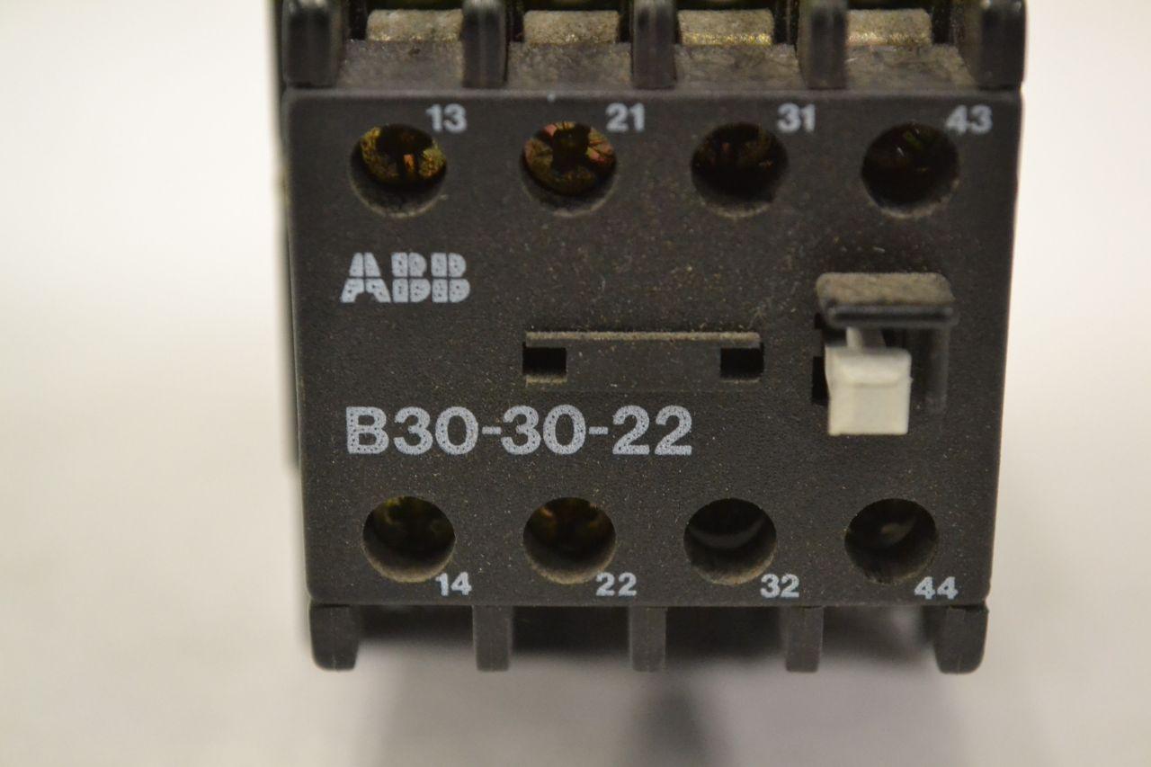 ABB B30-30-22 B30C 3PH 600V-AC AC 120V-AC 30HP 45A AMP CONTACTOR B329933