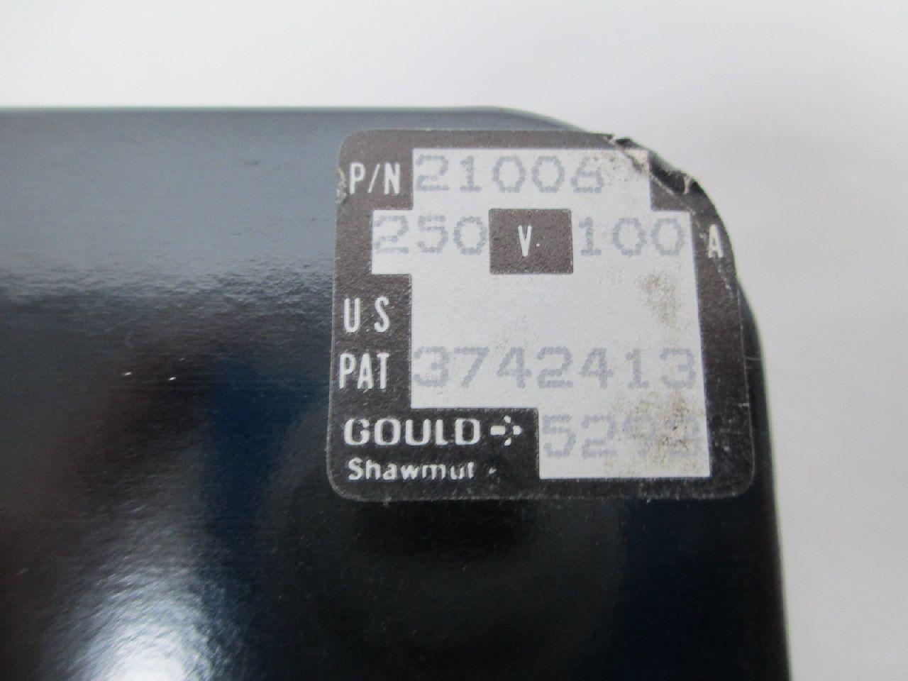 Details about   NEW GOULD 21006 FUSE BLOCK 250V-100A NIB 