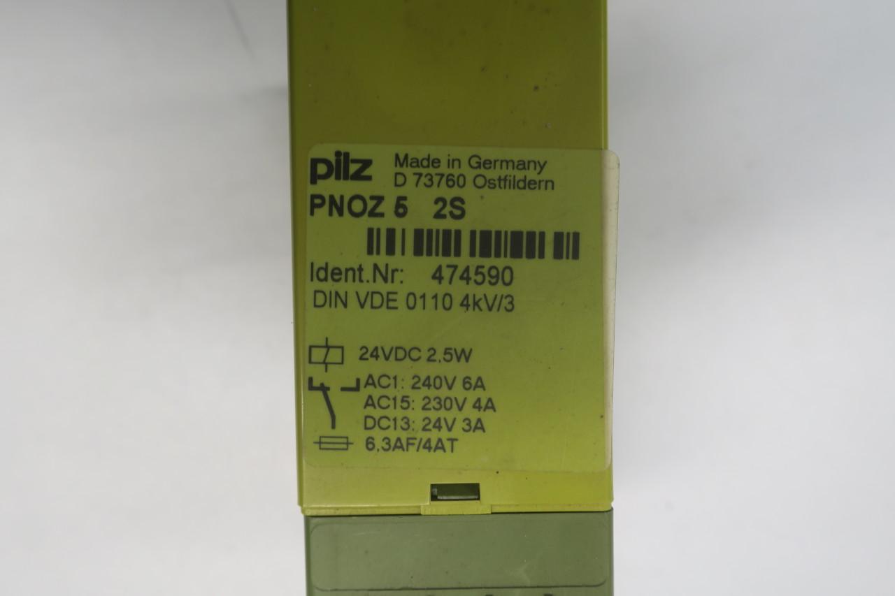 Pilz PNOZ/5 24VDC 2S IDNR 474590 4.008 