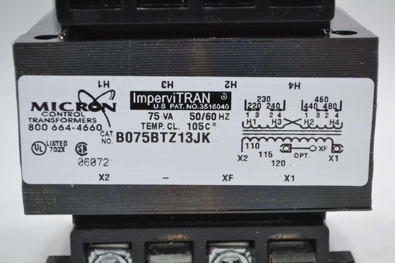 Details about   MICRO CONTROL  IMPERVITREAN B075BTZ13JK 75VA SERIES 2 TRANSFORMER LIGHTLY USED 