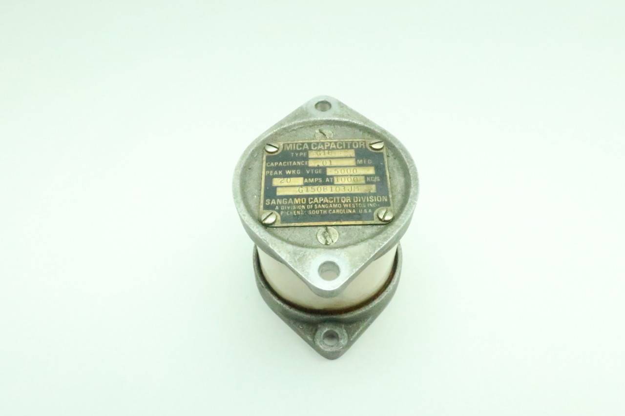 Sangamo G150b103jm Mica Capacitor 0 01mf 5000v Ac Sangamo G150b103jm Mica Capacitor 0 01mf 5000v Ac