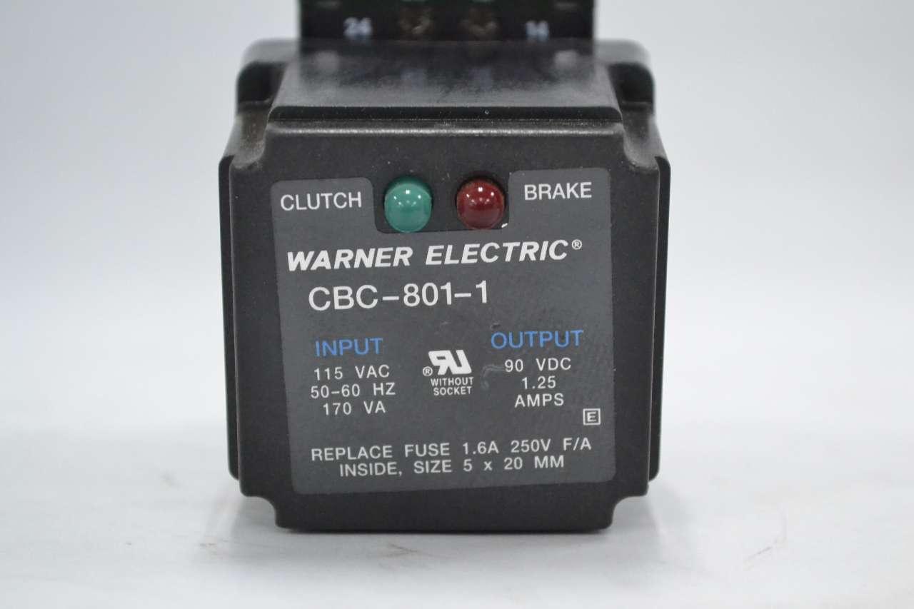 Lot 2 Warner Electric CBC-801-1 Clutch Brake 115v-ac 90v-dc Power