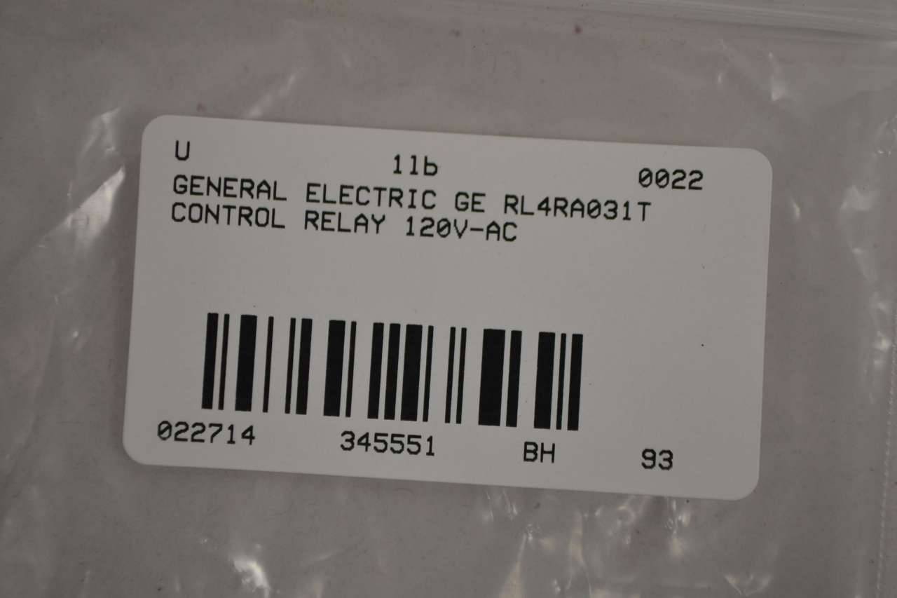 Details about  / GE GENERAL ELECTRIC RL4RA031T 120 V CONTROL RELAY