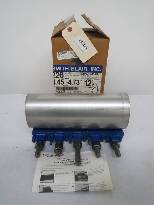 SMITH BLAIR 226 ADJUSTABLE PIPE REPAIR CLAMP 4IN B348134