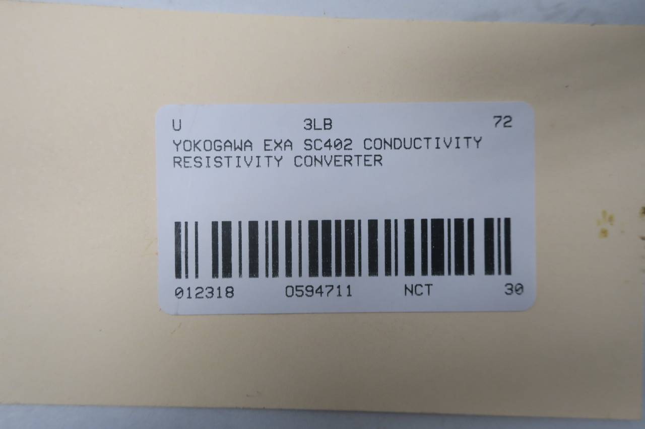 YOKOGAWA EXA SC402 Conductivity RESISTIVITY Converter D585009 
