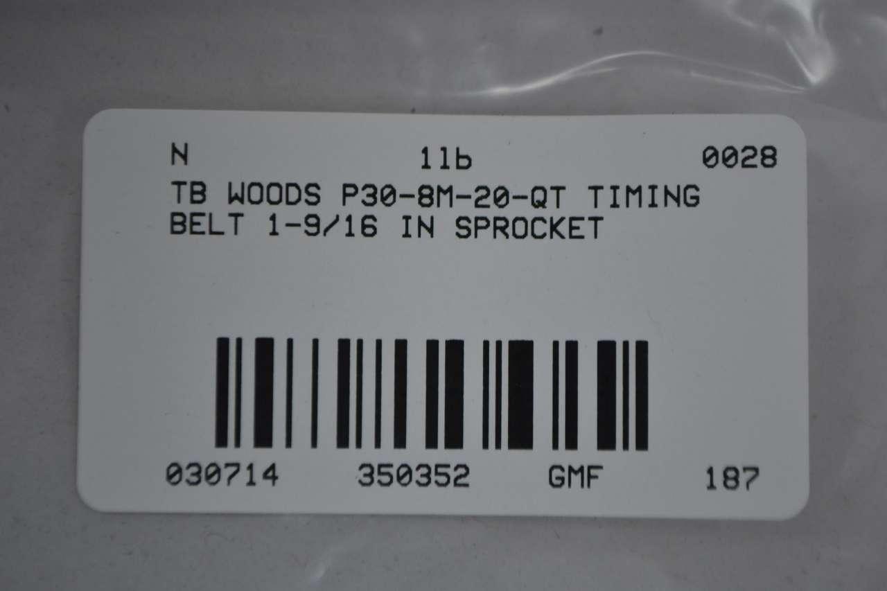Woods P30-8M-20-QT Bushed Timing Belt Sprocket 75.130 mm OD 30 Teeth New 