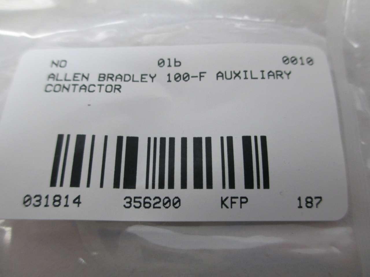 ALLEN BRADLEY 100-F AUXILIARY CONTACT BLOCK SER B D356200