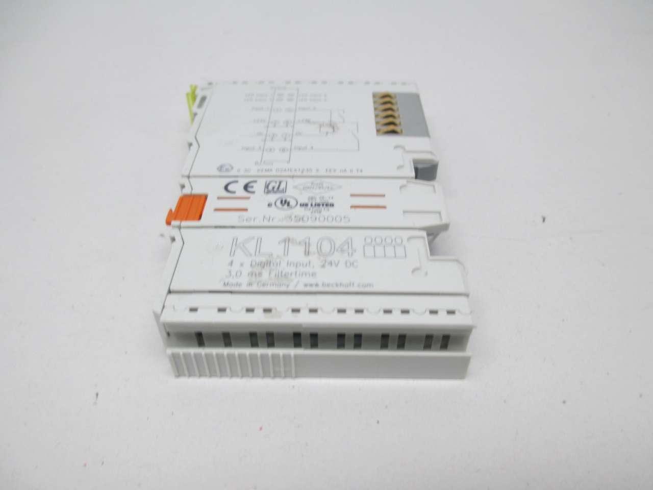 TRS KL1104  4-Kanal-Digital-Eingangsklemmen 24 V DC Filter 3,0 ms 