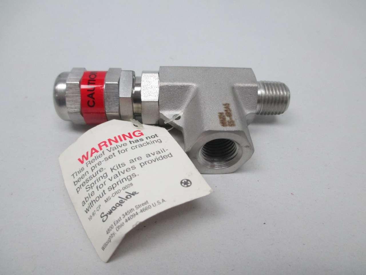 1/4" NPT 1/4" NPT NEW NUPRO SS-4R3A5 RELIEF VALVE 