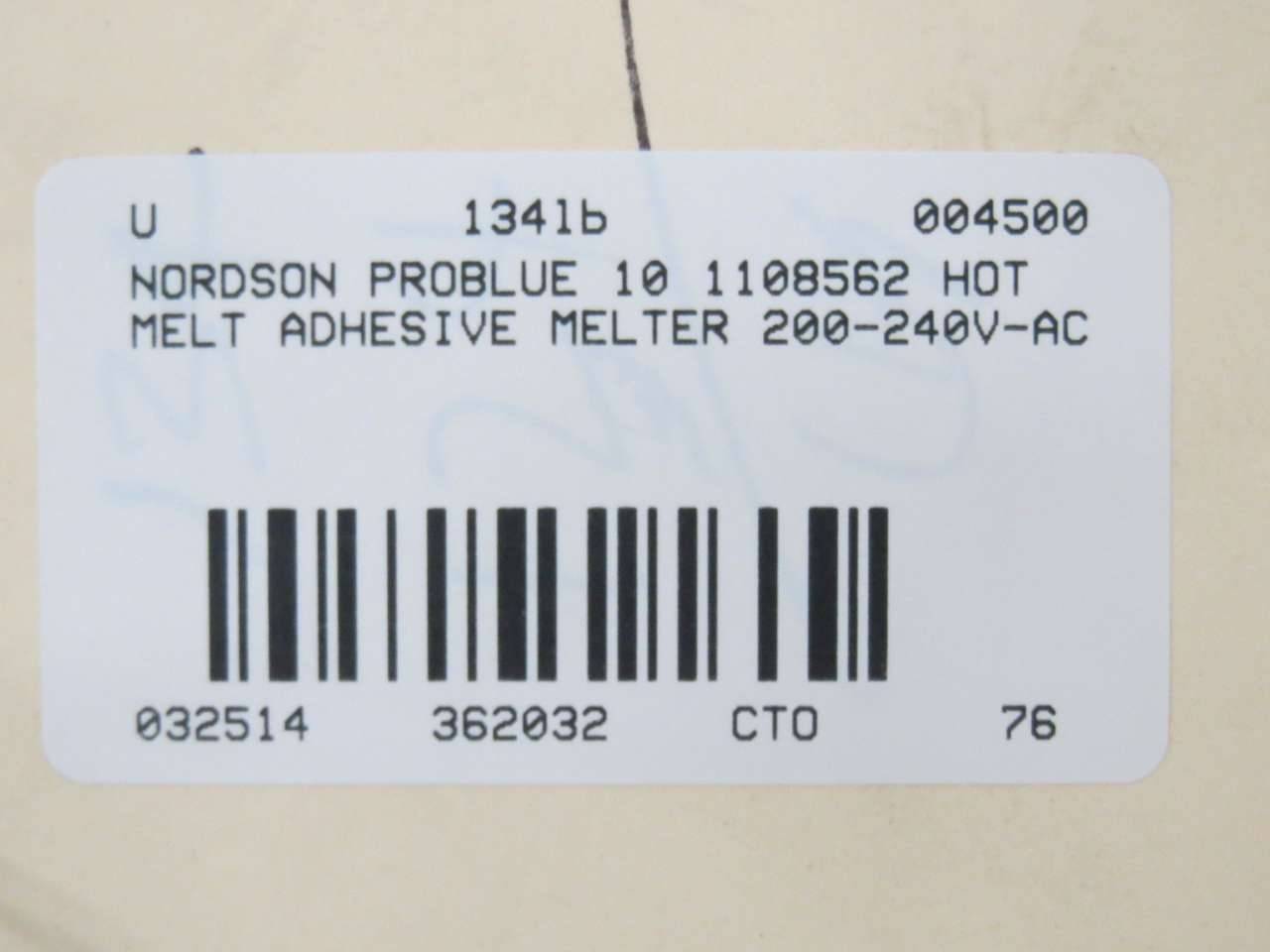 Nordson PROBLUE 10 1108562 Hot Melt Adhesive Melter 200-240v-ac B362032