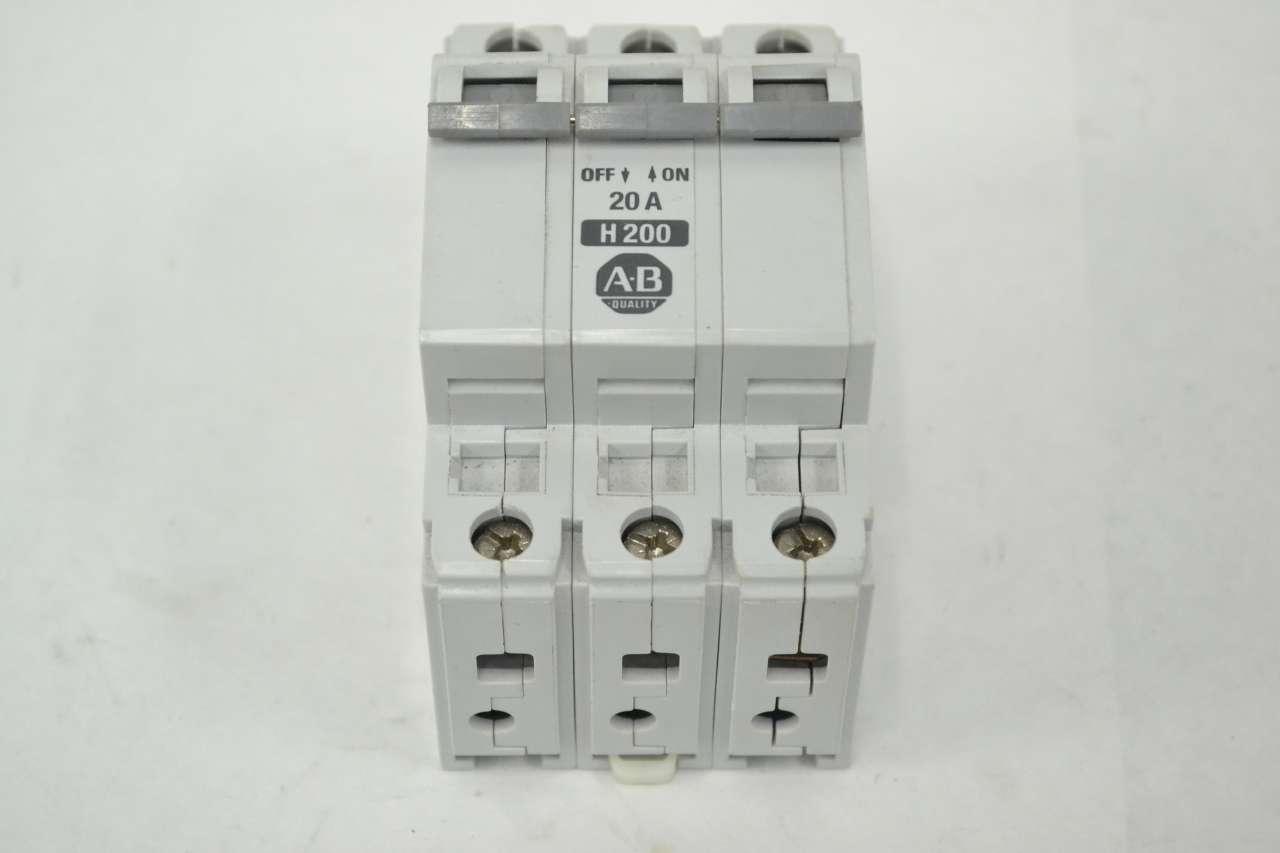 Allen Bradley 1492-CB3 H200 B Molded Case 3p 20a 480v-ac Circuit