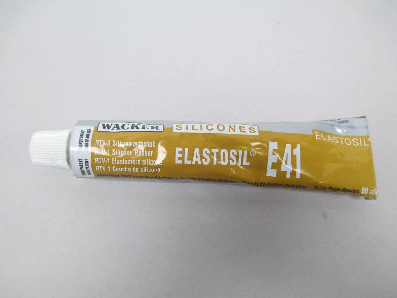 WACKER E41 ELASTOSIL SILICONE RUBBER ADHESIVE TRANSPARENT 90ML D366556