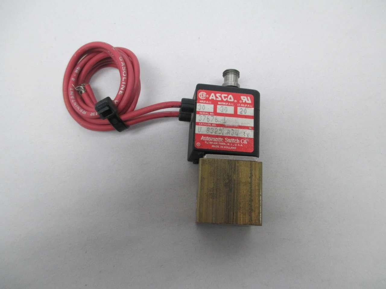 Asco U 8325 A3U Red-hat 120/110v-ac 1/8 In Npt Solenoid Valve D370939