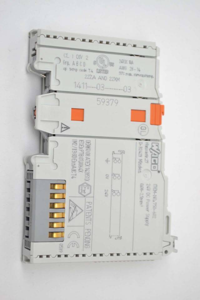 WAGO 750602 MODULE 24VDC POWER SUPPLY B371476