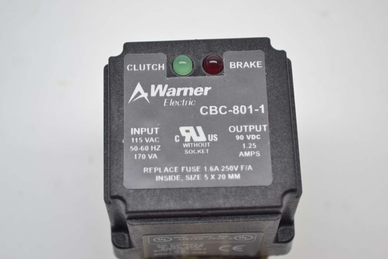 Warner Electric CBC-801-1 Clutch Brake 115v-ac 90v-dc 1.25a Power