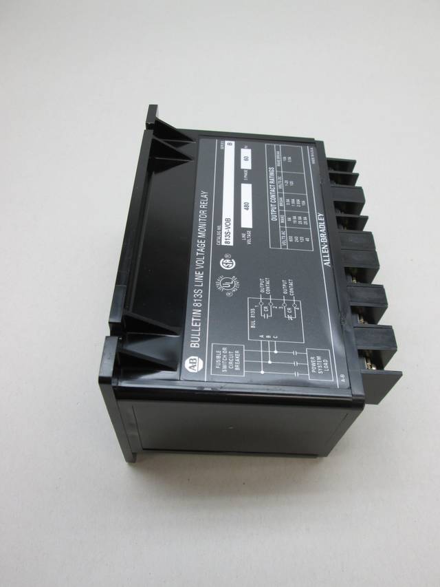 ALLEN BRADLEY 813SVOB LINE VOLTAGE MONITOR SER B 480VAC RELAY D379433