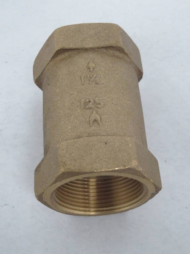 CRANE 11/2 IN NPT BRONZE 125 THREADED VERTICAL LIFT CHECK VALVE B381295