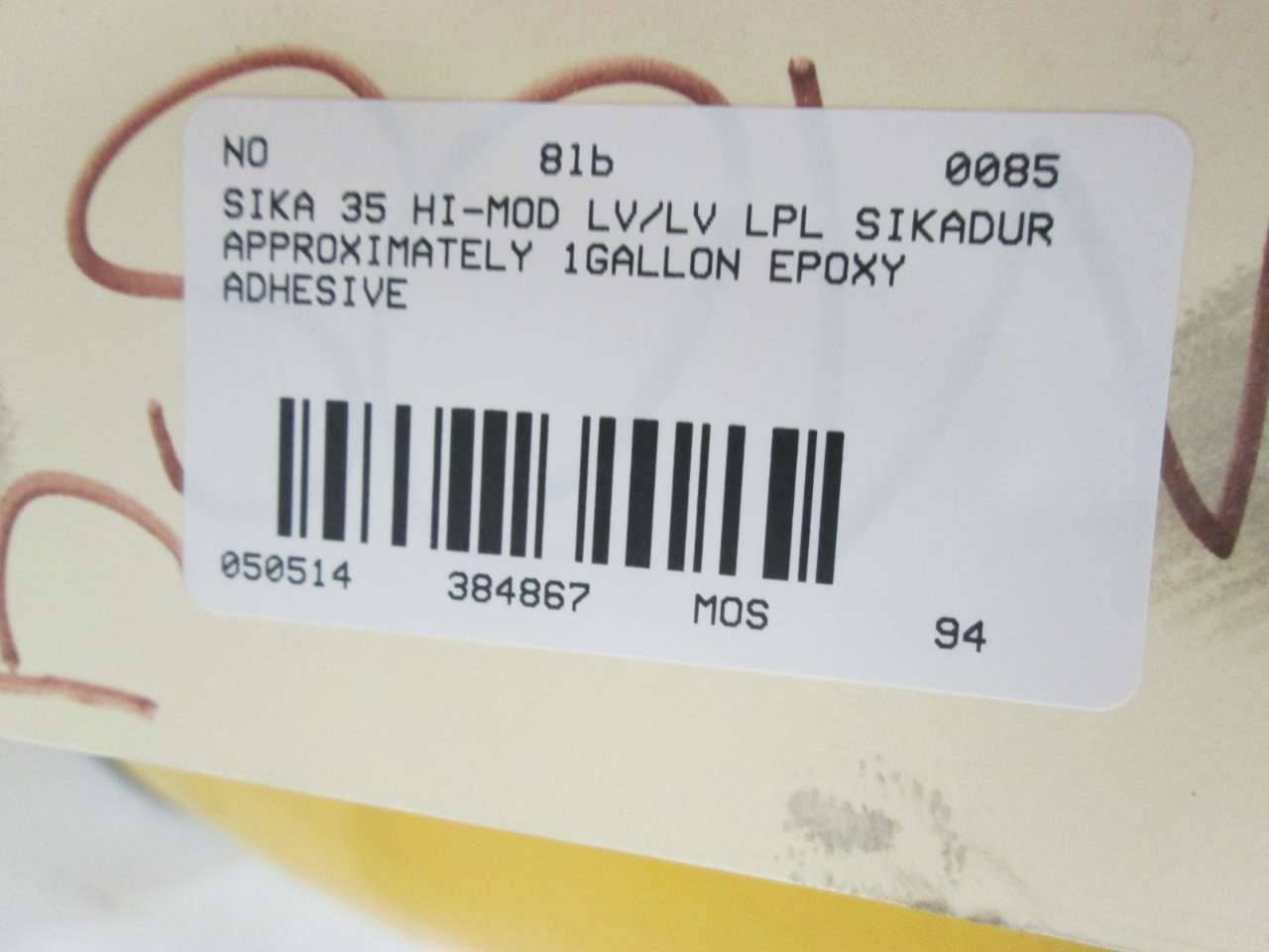 Sika 35 Hi-mod Lv/lv Lpl Sikadur Approximately 1gal Epoxy Adhesive D384867