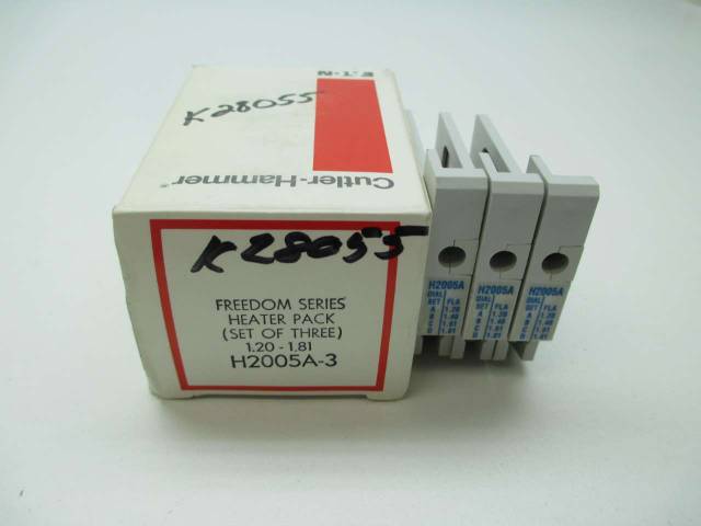 CUTLER HAMMER H2005A-3 FREEDOM SERIES HEATER PACK 1.20-1.81A AMP D390386