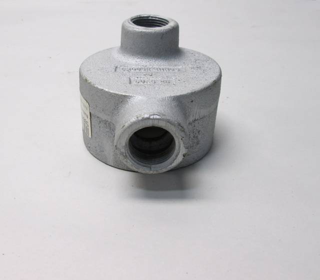 CROUSE HINDS GUAB 26 3/4IN NPT IRON 90DEG CONDUIT BODY FITTING D397987