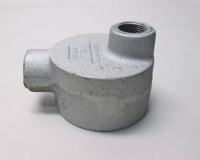 CROUSE HINDS GUAB 26 3/4IN NPT IRON 90DEG CONDUIT BODY FITTING D397987