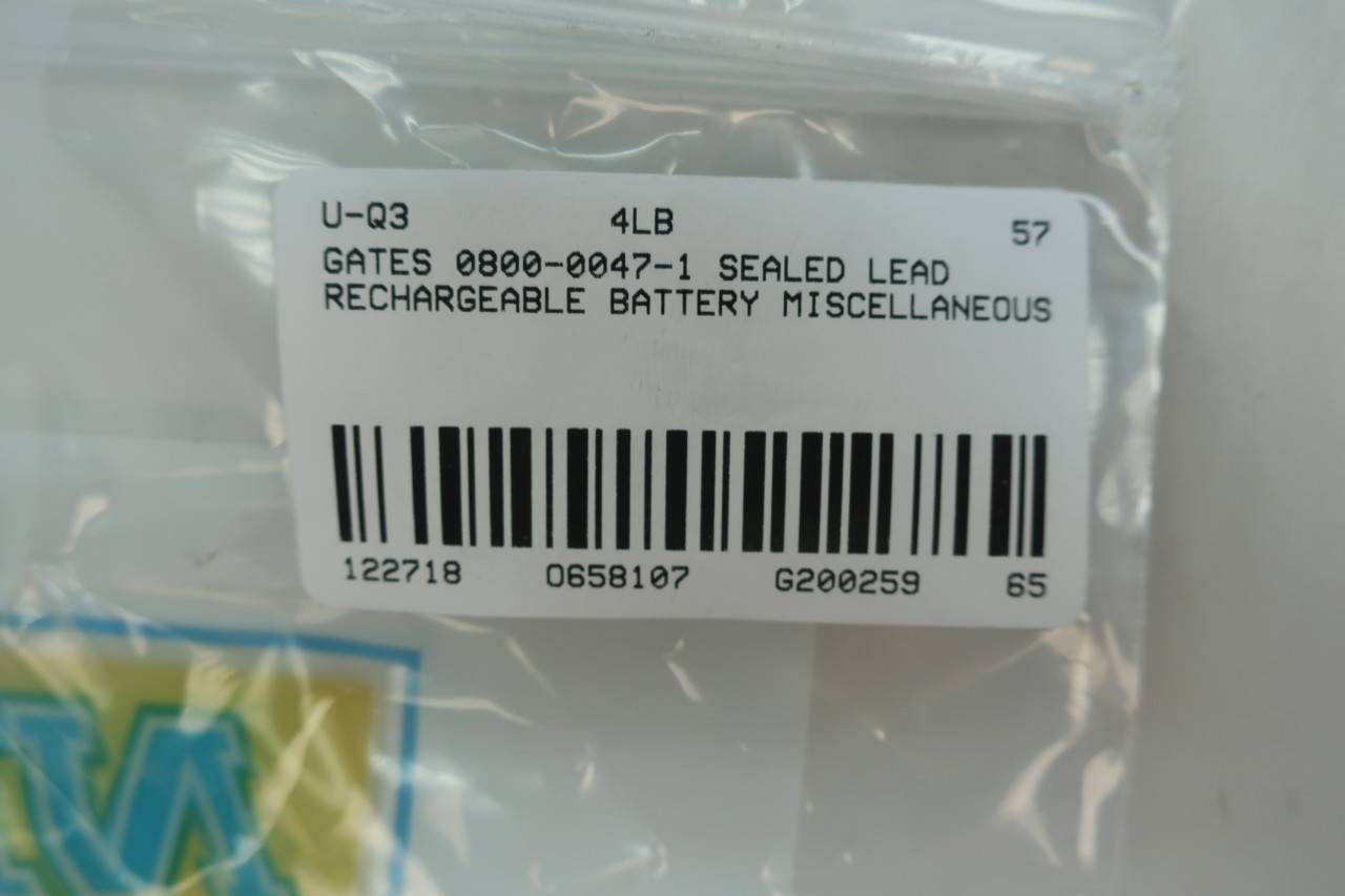 Gates 0800 0047 1 Sealed Lead Rechargeable Battery 12v 5ah