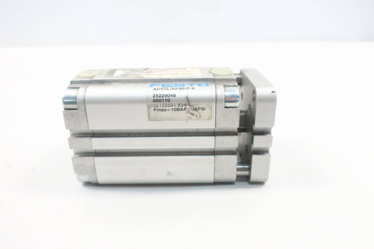 FESTO ADVUL-50-60-P-A Double Acting Pneumatic Cylinder 50MM 60MM 145PSI 