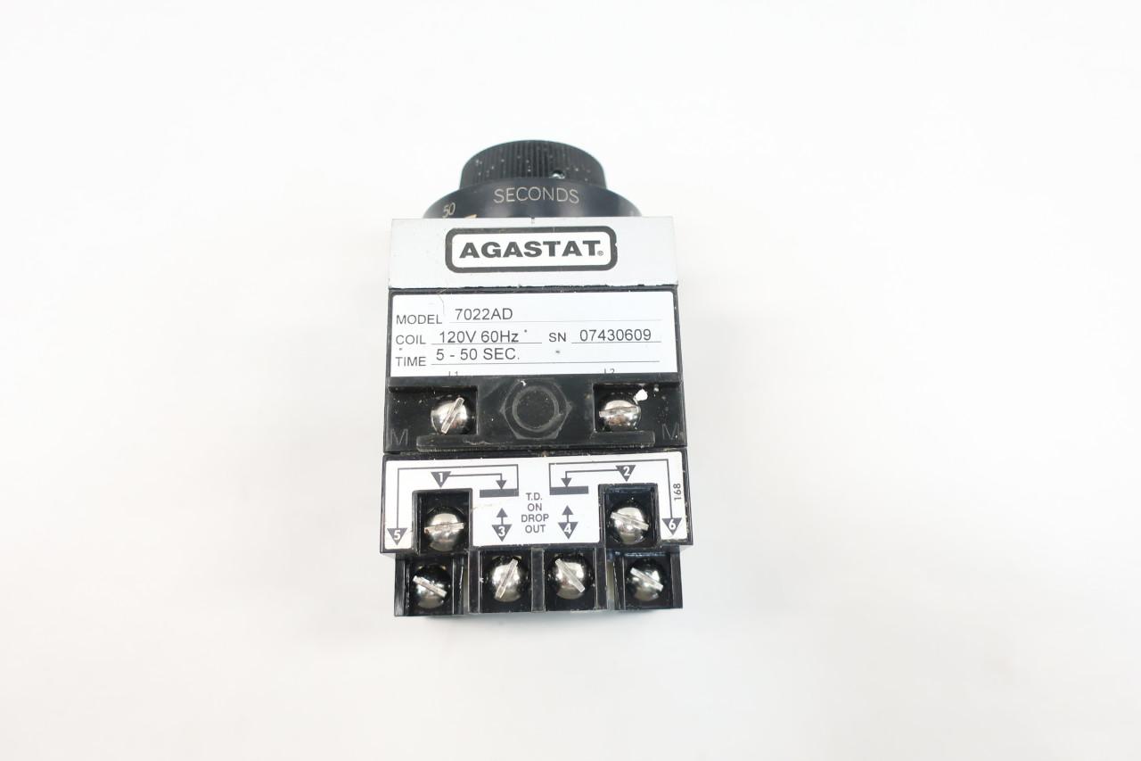 5 to 50 second Agastat Time Delay Relay 7022AD 