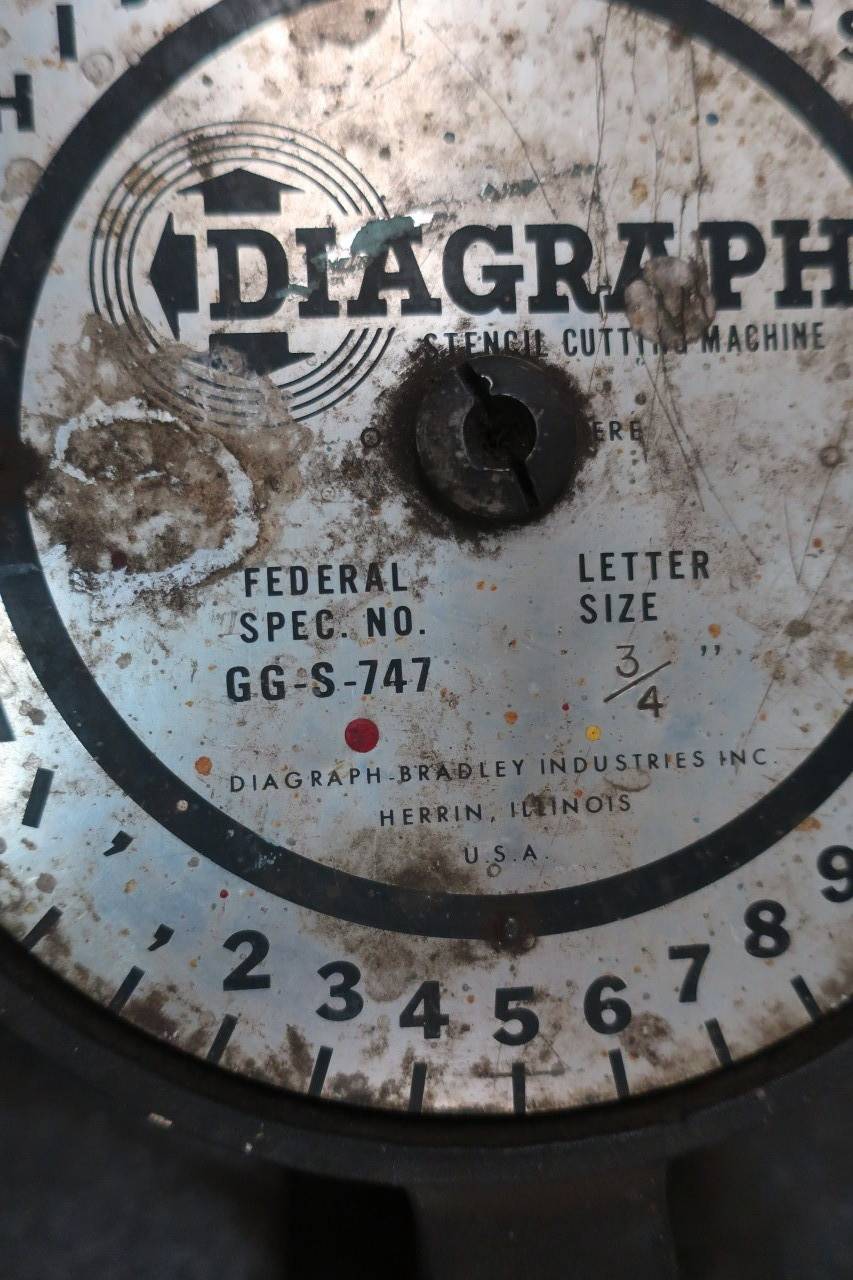Antique Diagraph Bradley 1/2 Stencil Machine