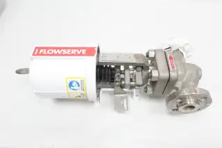 FLOWSERVE MK 1 VALTEK PNEUMATIC STAINLESS FLANGED GLOBE VALVE 1IN 150