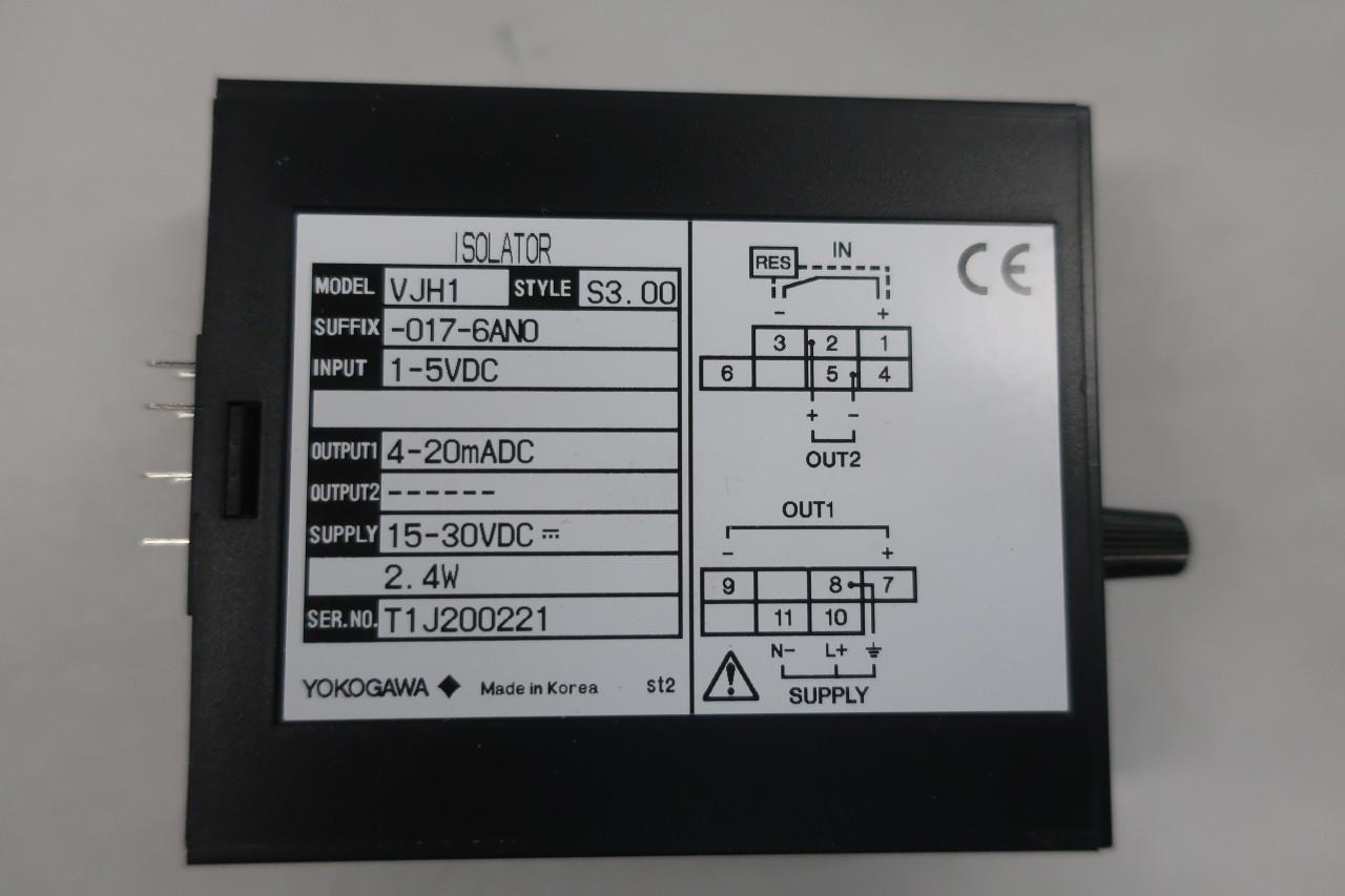 Yokogawa VJH1-017-6AN0 Isolator 4-20madc 15-30v-dc