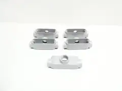 SET OF 5 CROUSE HINDS T35 ALUMINUM CONDUIT OUTLET BODY 1IN