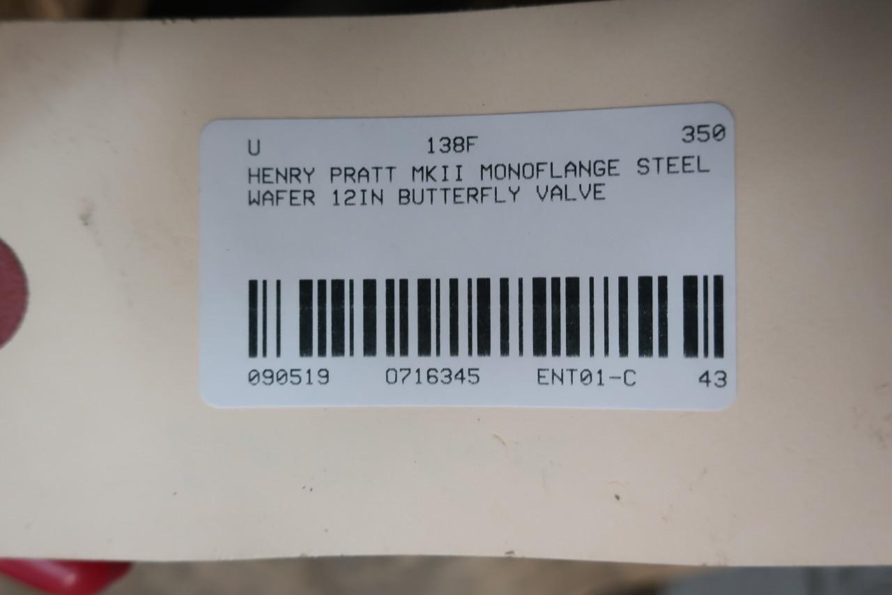 Details about   Henry Pratt MKII Monoflange Steel Wafer Butterfly Valve 12in 