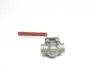 TUFLINE 0366 2-WAY STAINLESS SOCKET WELD PLUG VALVE 1/2IN 300 thumbnail 3