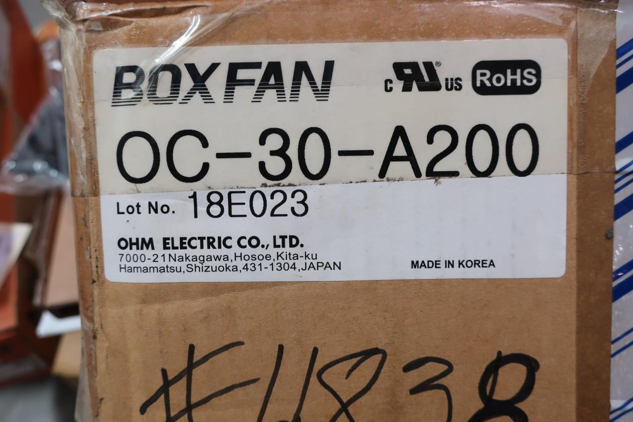 Ohm Electric OC-30-A200 Box Fan 0.6-07a 200-300v-ac Air-cooled 