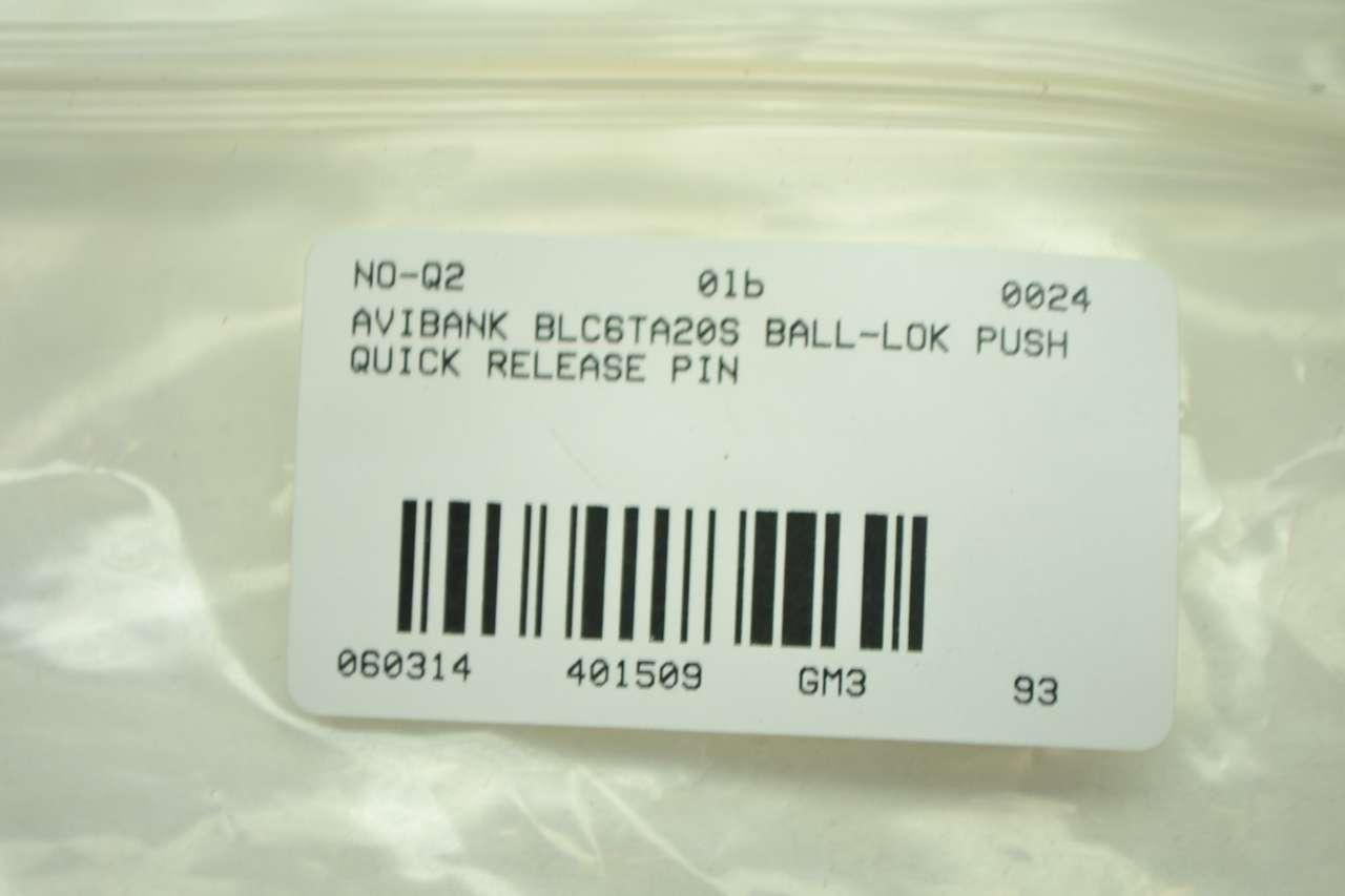 Avibank BLC6TA20S Ball-lok Push Quick Release Pin D401509